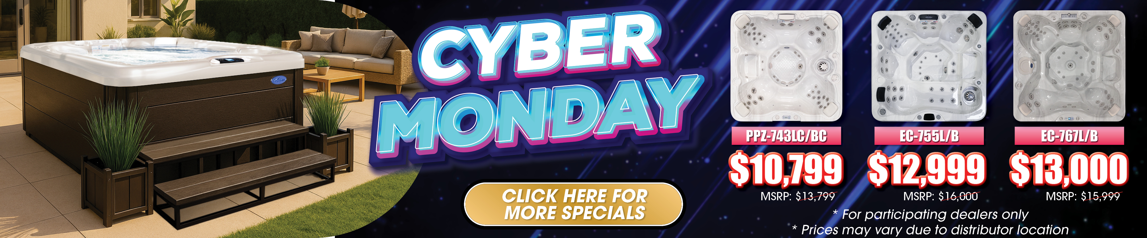 Calspas hot tub being used in a family setting - Joshua Tree