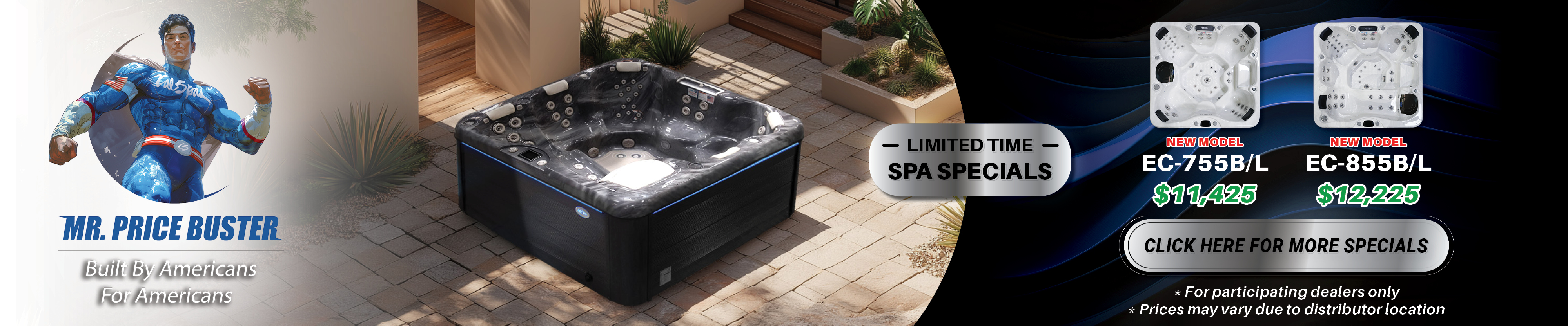 Calspas hot tub being used in a family setting - Joshua Tree